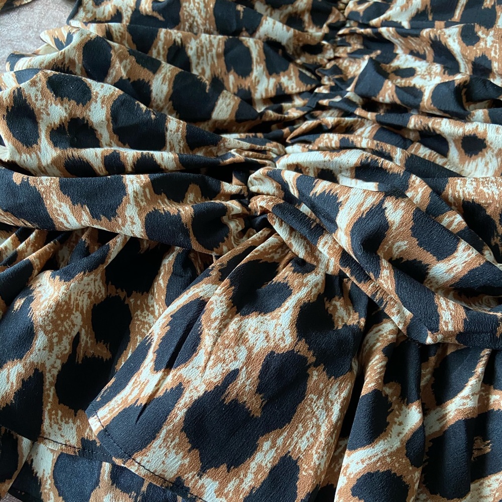 LEOPARD PRINT MINI DRESS - Picture 12 of 14
